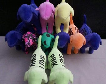 Victoria"s Secret Pink Dog Velveteen Multicolored Design 11pc Lot