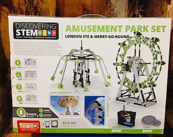 Engino Amusement Park Set London Eye & Ferris Wheel Construction Set