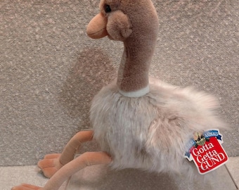Gotta Getta GUND Safari Animals #5231 Dahling Fluffy Ostrich Plush Toy NWT