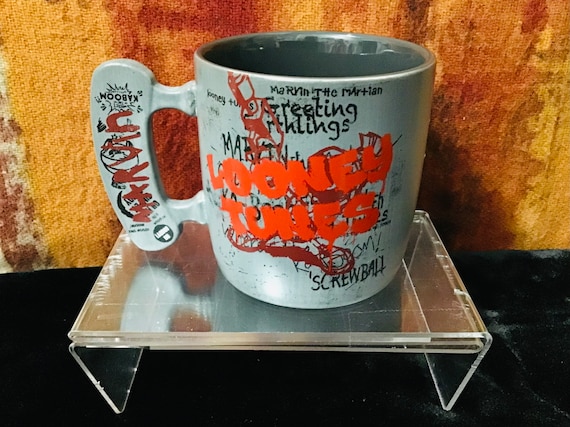 Six Flags Warner Bros Marvin the Martian Graffiti Mug Cup Ultra