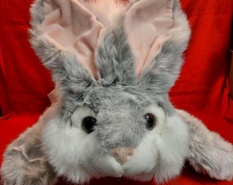 Vintage 1999 Long Hair Jumpin Jack Floppy Bendable Ear 21" Bunny Rabbit Stuffed Plush NWOT