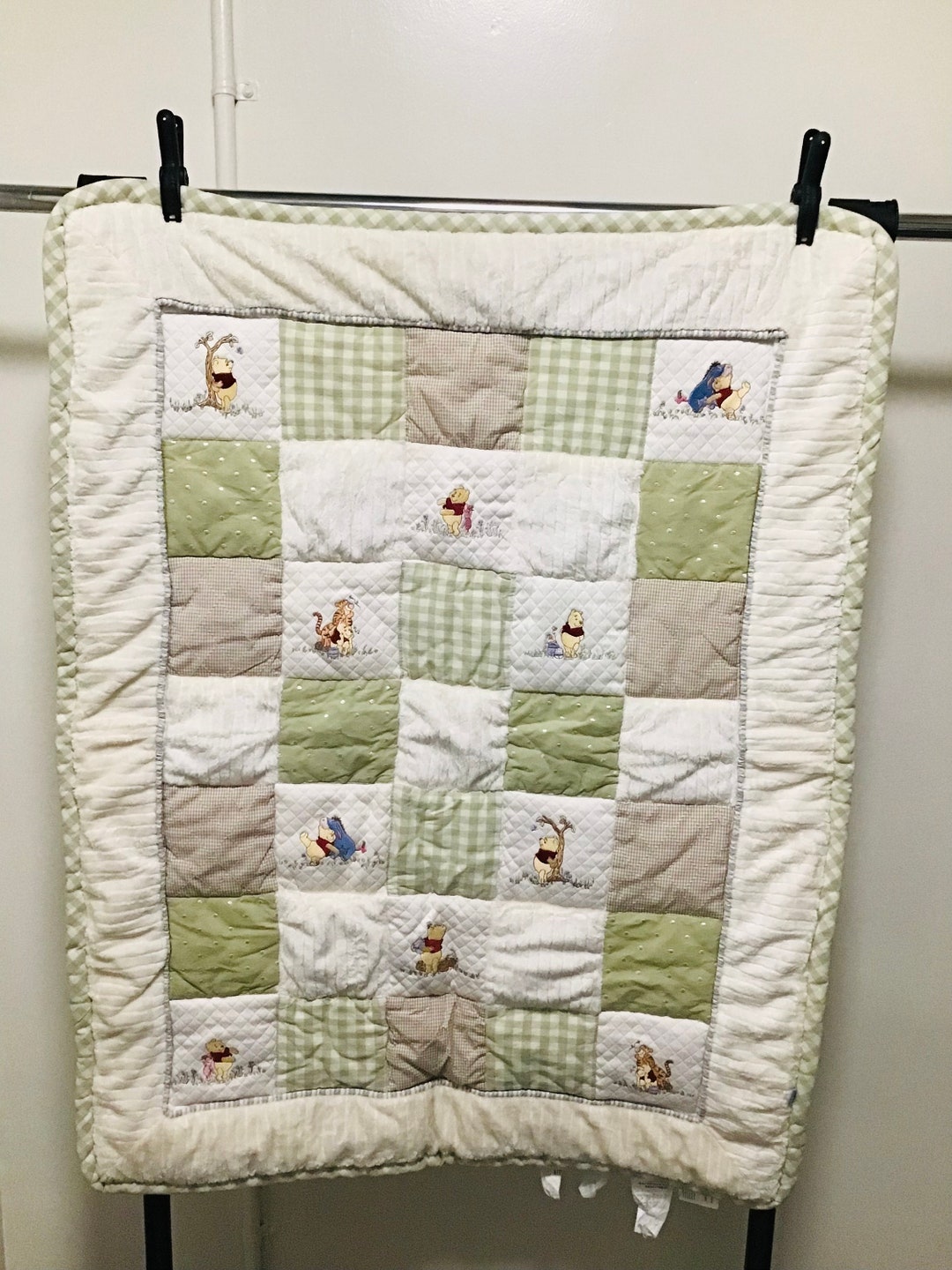 Kidsline Disney Winnie the Pooh Plaid Crib Quilt Comforter Etsy