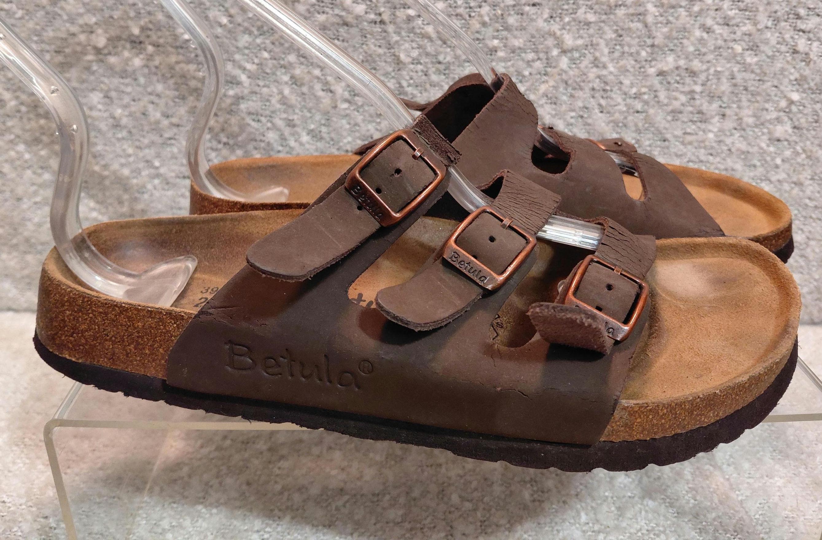 Betula Birkenstock Brown/Tan Suede Double Strap Sandals Sz 41 (M 8/8.5W 10/10.5) Betula products for sale | eBay main image 4