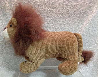 Pier 1 Imports Brown Corduroy Lion Plush