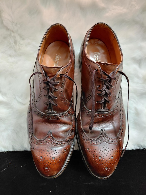 Vintage Footjoy Classic Brown Leather Wingtip Oxford Dress Shoes Size US  12C - Etsy Israel