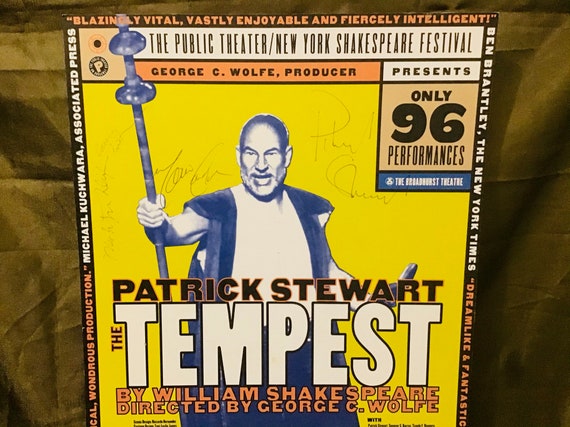 Tempest Promotional Poster テンペスト　ポスター　販促 Vintage the Public Theatre New York Shakespeare Festival Signed