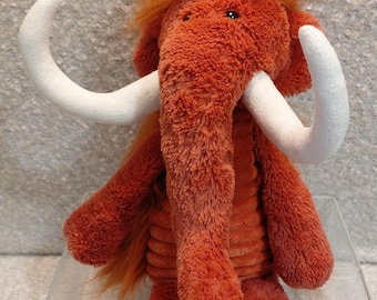 Jellycat London 13" Winston Woolly Mammoth Orange Cuddle Plush Toy