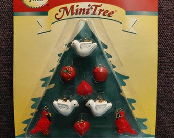 Adornos de resina vintage de Westrim Mini Tree Theme de 1999 #4462