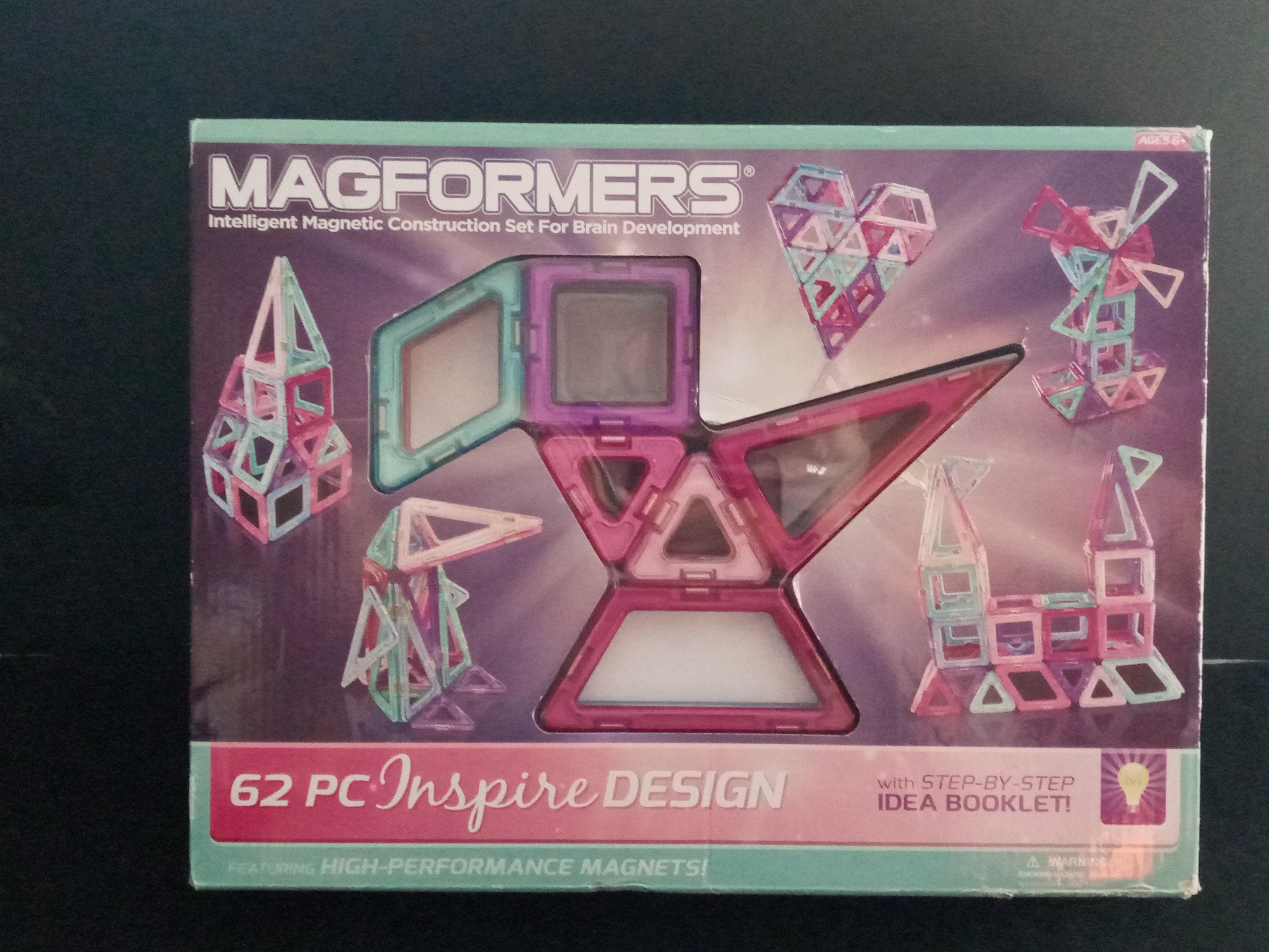 The Magformers Inspire Design 62-piece Magnetic Building Set