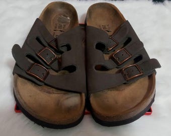 Birkenstock Germany Betula 2 Strap Mocha Brown Suede Sandals Men’s 44 Birkenstock Sandals Betula Brown Leather 2 Strap Buckle 43  main image 4