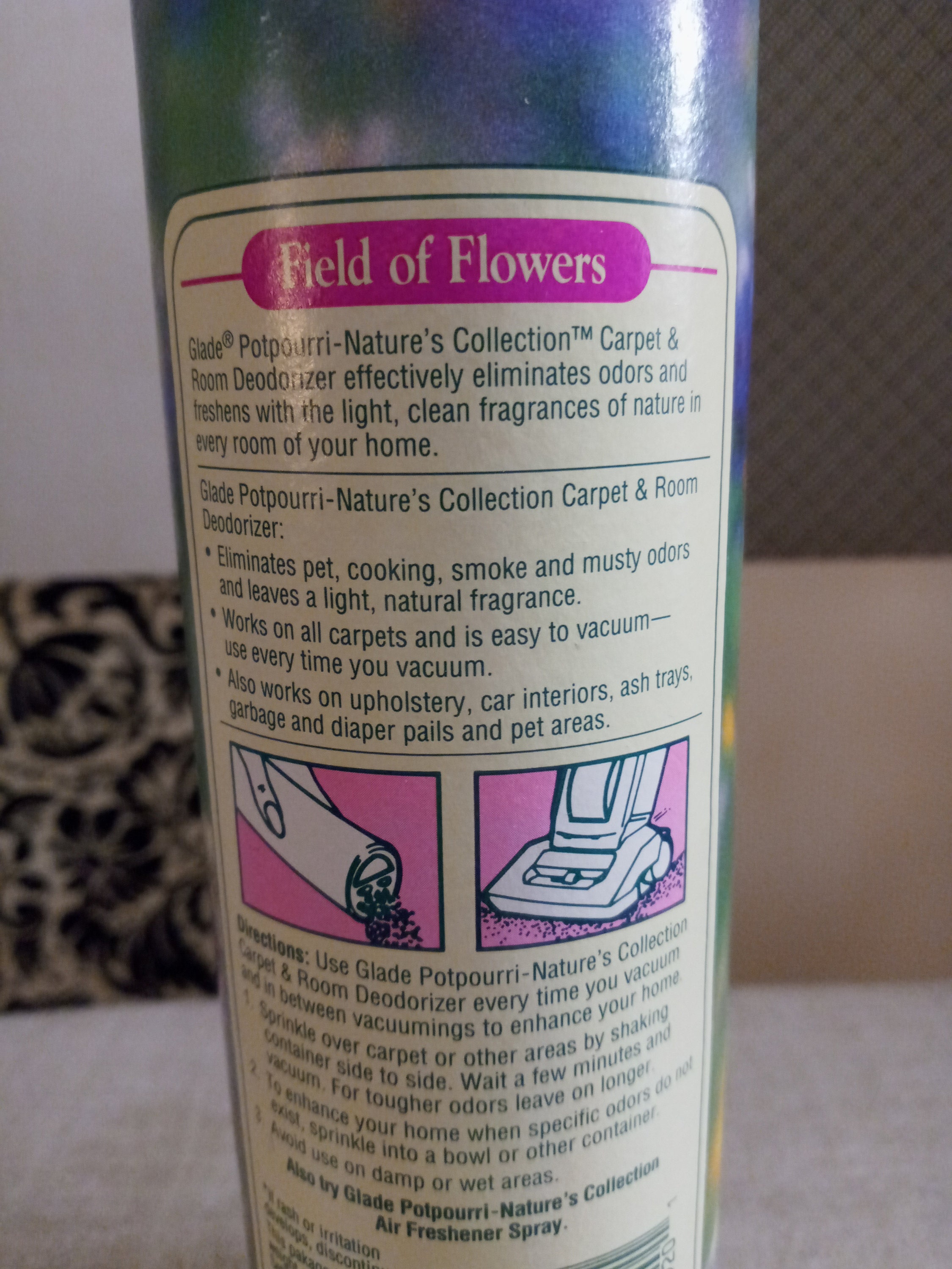 Vintage SC Johnson Max Glade Field of Flowers Potpourri Carpet  display picture 1
