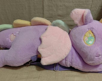 Mythical Lavender Pastel 30” Magical Dragon w/Wings Stuffed Plush Toy Backpack