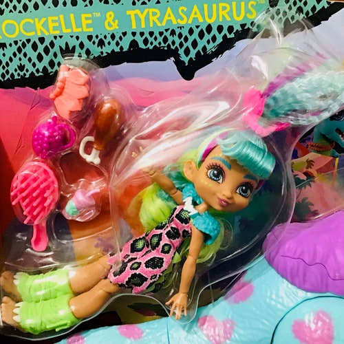 Mattel Cave shops Club Rockelle Doll + Tyrasaurus Dinosaur Pal Playset w/Accessories