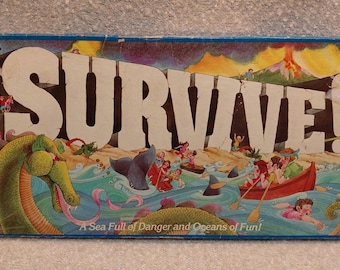 Vintage 1982 Parker Brothers Survive! Board Game Complete **PLEASE READ**