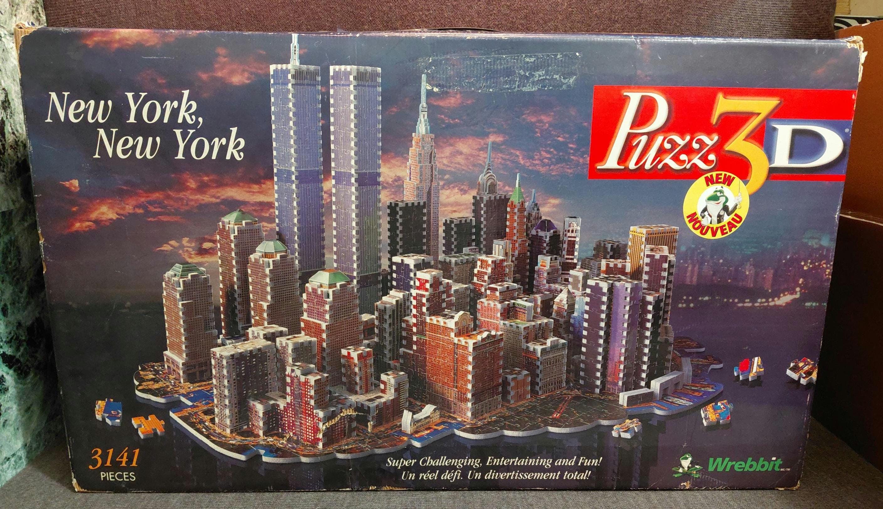 【ヴィンテージ】未開封 PUZZ-3D バイエルン城 917 Vintage 1997 Wrebbit Puzz 3D New York New York 3141 Pieces Puzzle