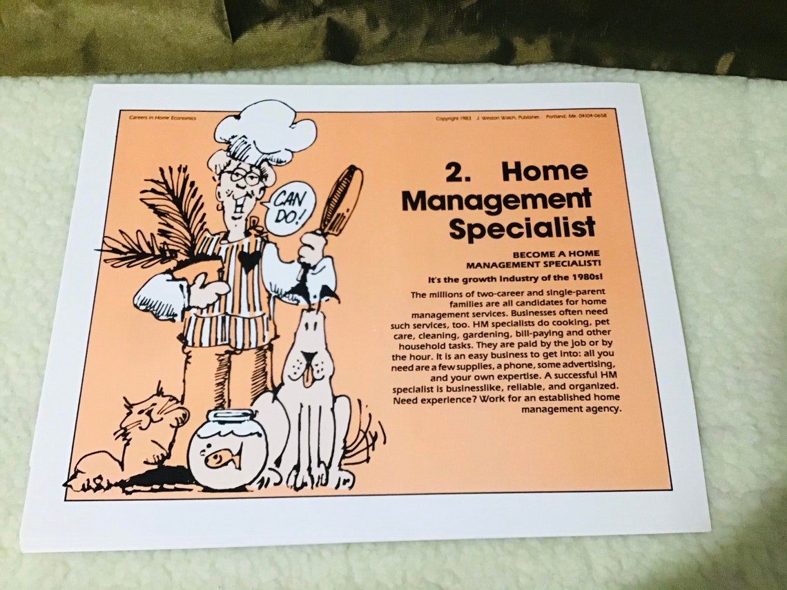 Vintage 80s Home Economics Careers 20 Posters by Vicki Leon J - Etsy