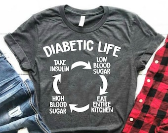 Funny type 1 diabetes shirt - Diabetes Shirt for Women - Camisa de vida diabética para concienciar sobre la diabetes - Camiseta T1D y camisa de insulina para mujeres