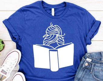 Reading Shirt For Book Lovers - Book Shirt For Women & Reading Teacher Shirt - Girl Reading A Book Shirt - Read America Shirt For Teachers