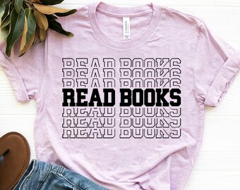 Book Shirt & Book Lover Shirt For Women - Read America Shirt For Teachers - Read More Books Librarian Shirt - Reading Week and Library Shirt