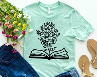 Book Shirt & Librarian Shirt For Women - Book Lover Shirt For Women and Book Lover Gift - Reading Shirt For Teachers - Read America Shirt
