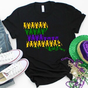 Louisiana Crawfish Shirt - Mardi Gras Shirt - Mardi Gras Crawfish Shirt - Crawfish Boil Shirt - Louisiana Roots Shirt - Louisiana Cajun Tee