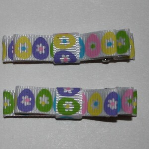 Pair of Easter Eggs 2 Prong Hair Clips