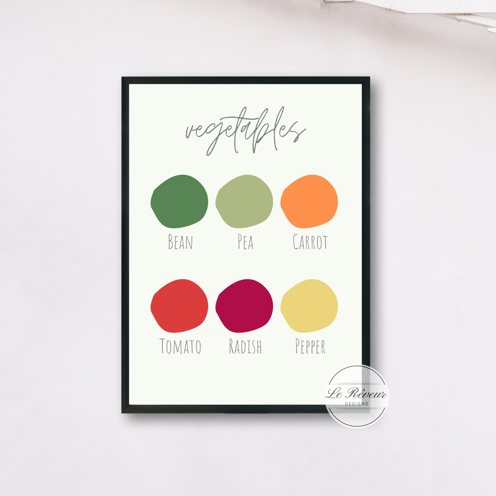 Color Palette Vegetables Downloadable Digital Wall Art - Etsy