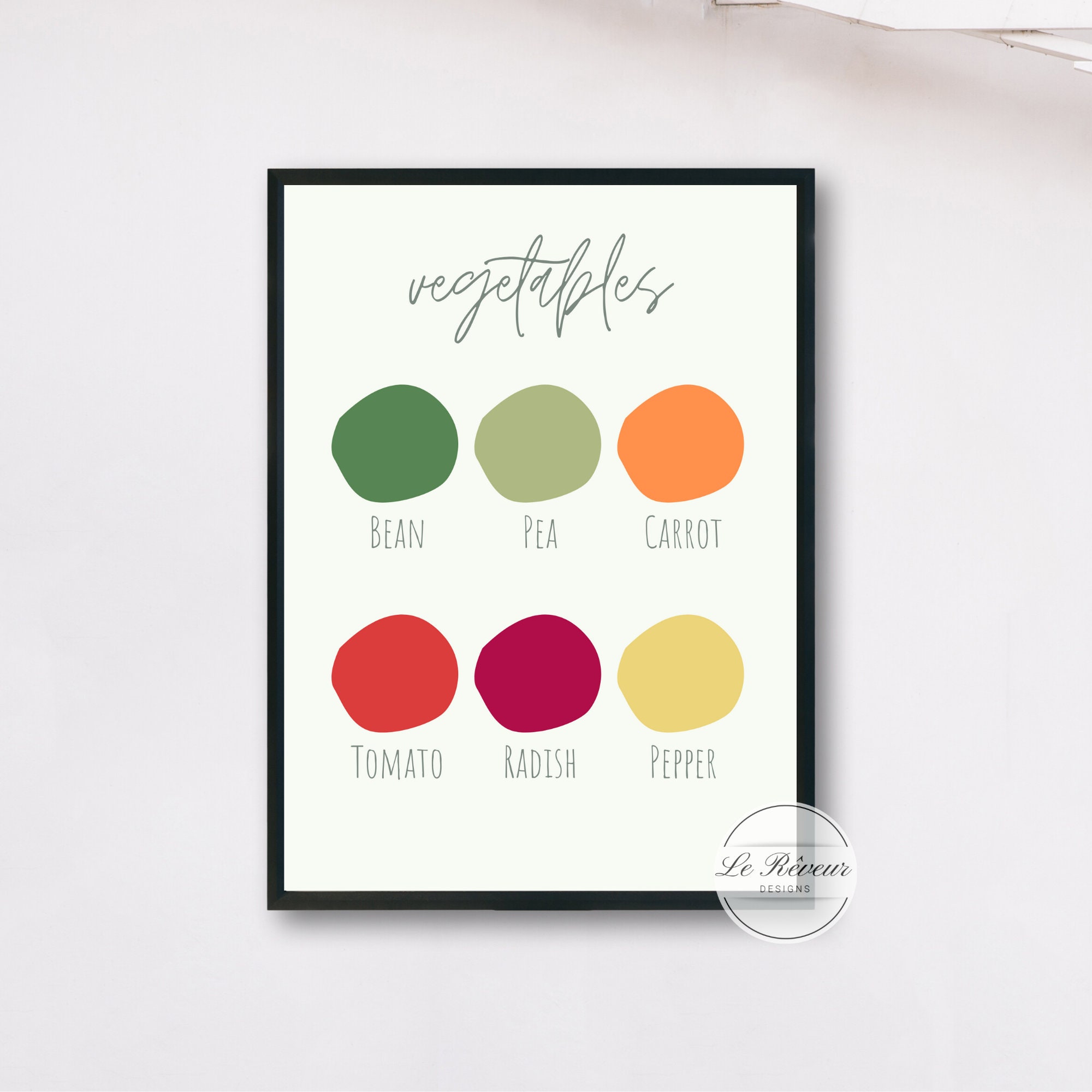 Color Palette | Vegetables | Downloadable Digital Wall Art - Etsy