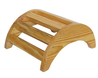 Handmade Iyengar Yoga Bench: Wooden Back Stretcher, Made in India