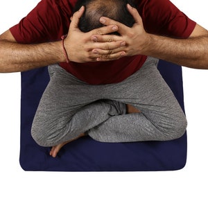 Zabuton Meditation Mat - Kapok Filled - Removable Cotton Cover - Excellent Addon for Meditation Zafu - Made in India - Colors Available