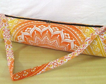 Blue - Pochampally Ikat Weave Yoga Mat Bag 02