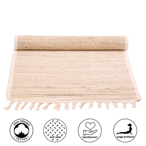 Premium Natural Banana Fiber Mat for Yoga Pilates Fitness Etsy