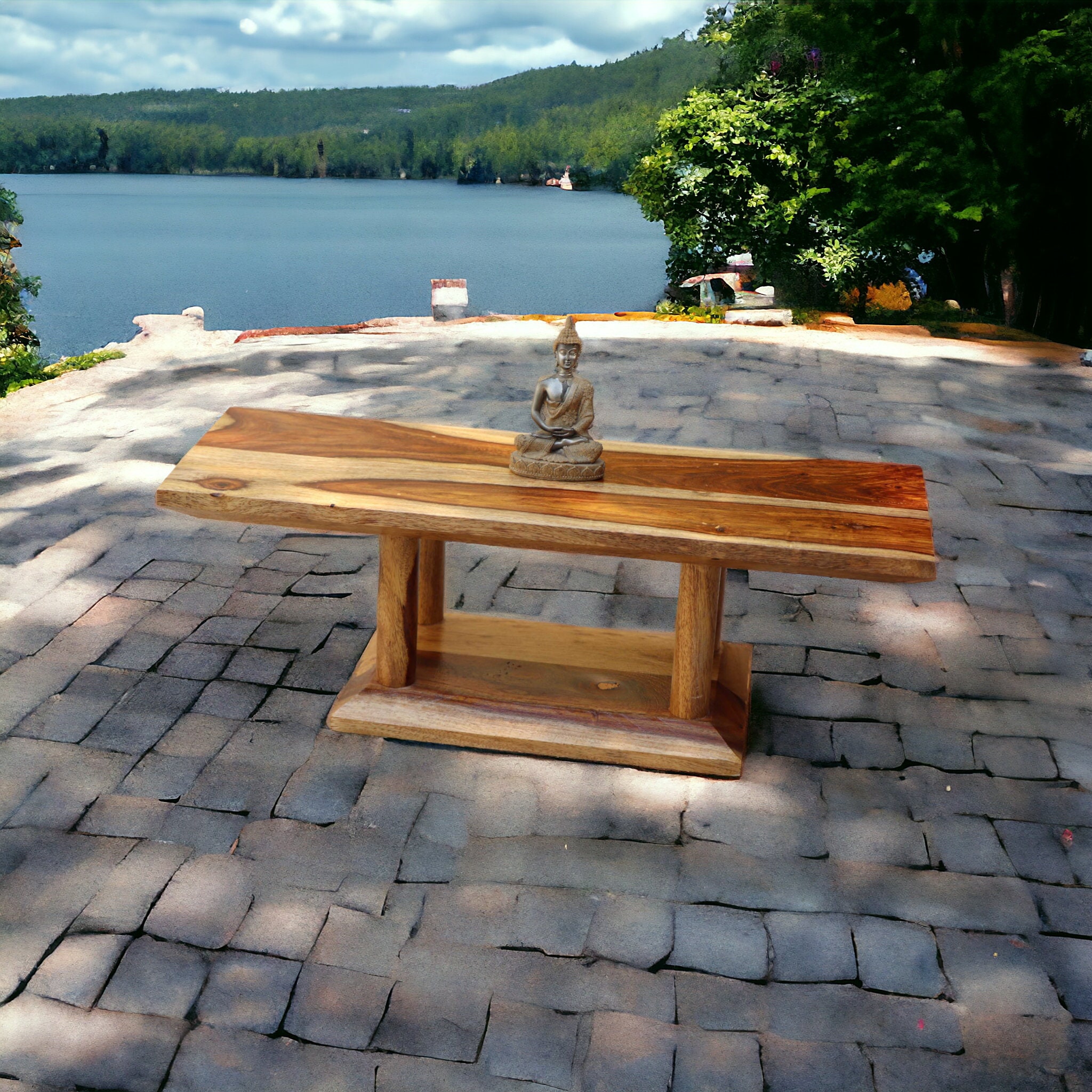 Wood Table Ritual Wooden Prayer/pooja Table, Altar Table, Meditation & Prayer Shrine ...