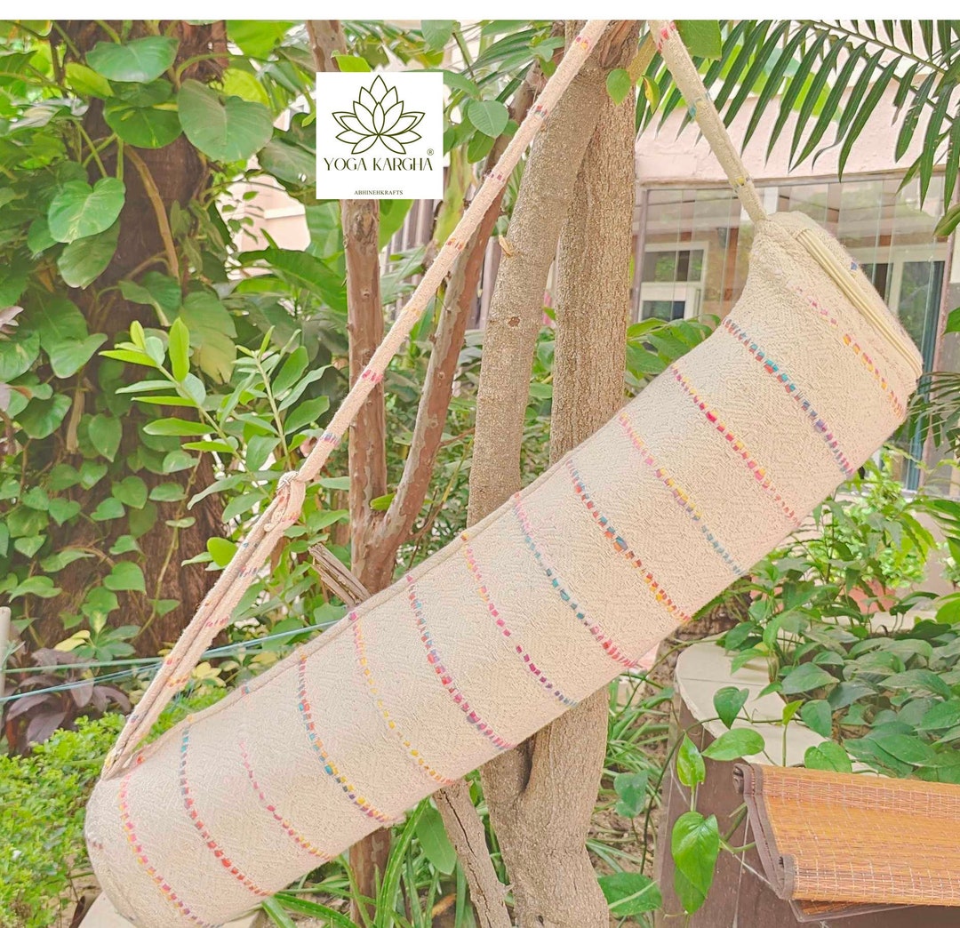 Yogakargha Handmade Upcycled Yoga Mat Bag Made With Upcycled Handwoven Fabric Morocco Etsy