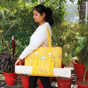Umweltfreundliche Upcycled-Yogamatten-Tasche – Boho, nachhaltige, handgefertigte Tragetasche – mehrere Optionen