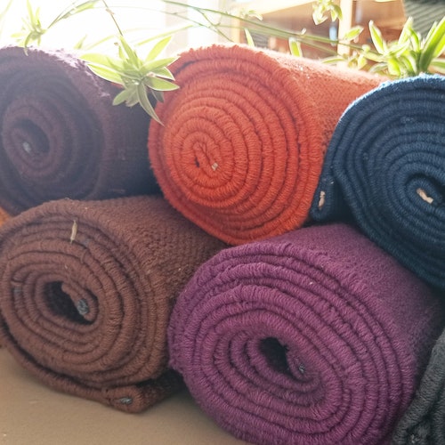 Natural Organic Handwoven Cotton Yoga Mat for Sustainable Etsy