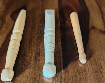Acupressure/Massage Wooden Jimmy (Set of Three) - Portable, Natural wood, For massage, acupressure therapy and general wellness