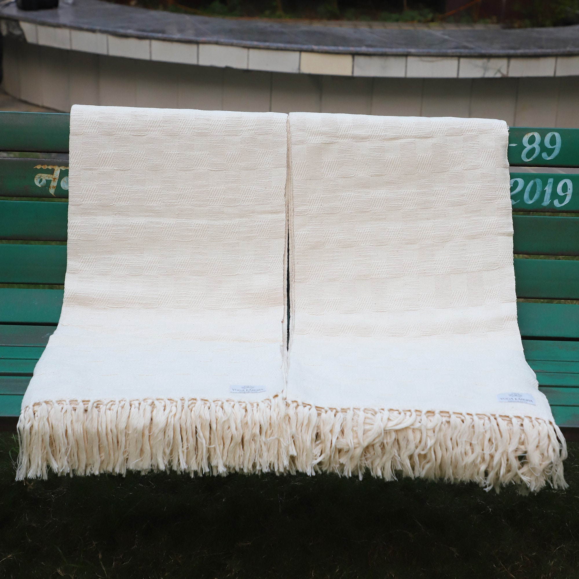 Plant Dyed Herb Infused Organic Cotton Meditation Blanket