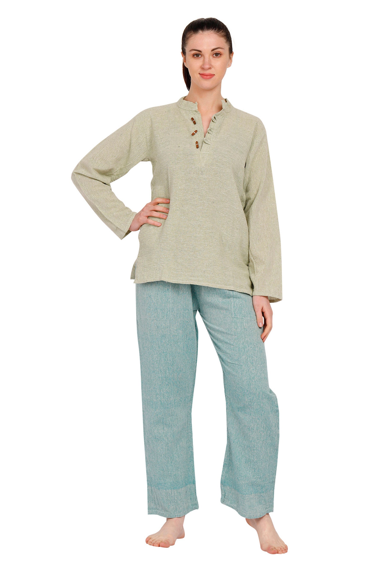 Yoga Kurta/Top Wear Khadi Cotton Meditation Kurta Cotton Etsy