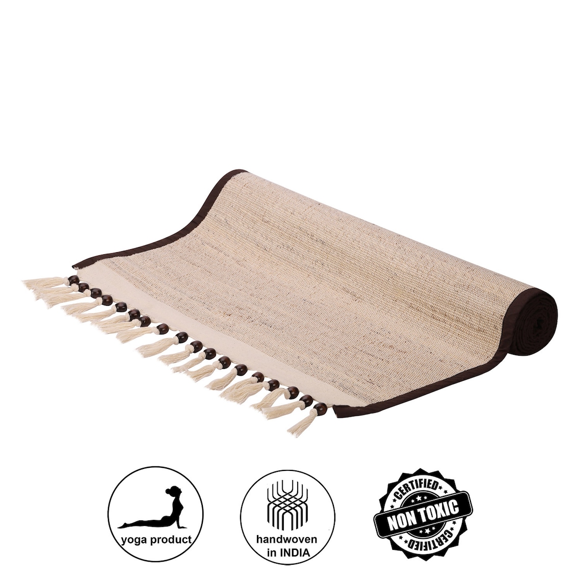 Premium Natural Banana Fiber Mat for Yoga Pilates Fitness Etsy