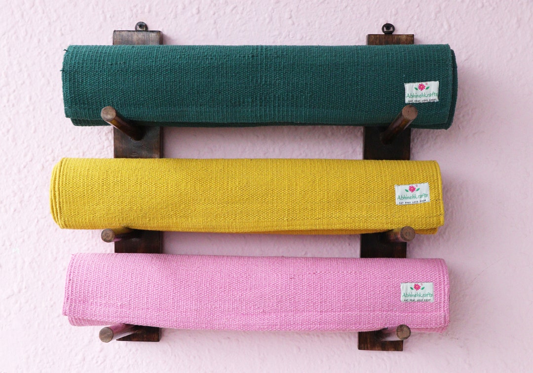 Yoga Mat Wall Holder/ Mount, Yoga Mat Storage Organizer, Yoga Mat Rack