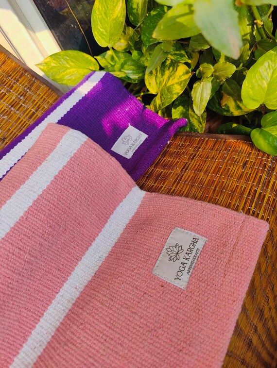 Natural Cotton Yoga Mat Bundle Set of Two Couple Yoga Mat Etsy