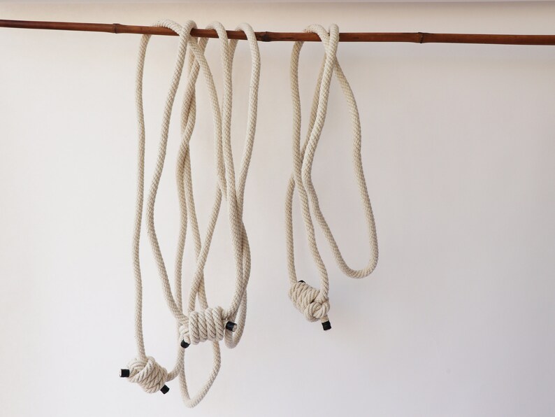 Iyenger Cotton Yoga Ropes make Your Own Set With Wall Hooks - Etsy