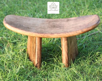 Foldable Mango Wood Meditation Bench: Portable Prayer Stool