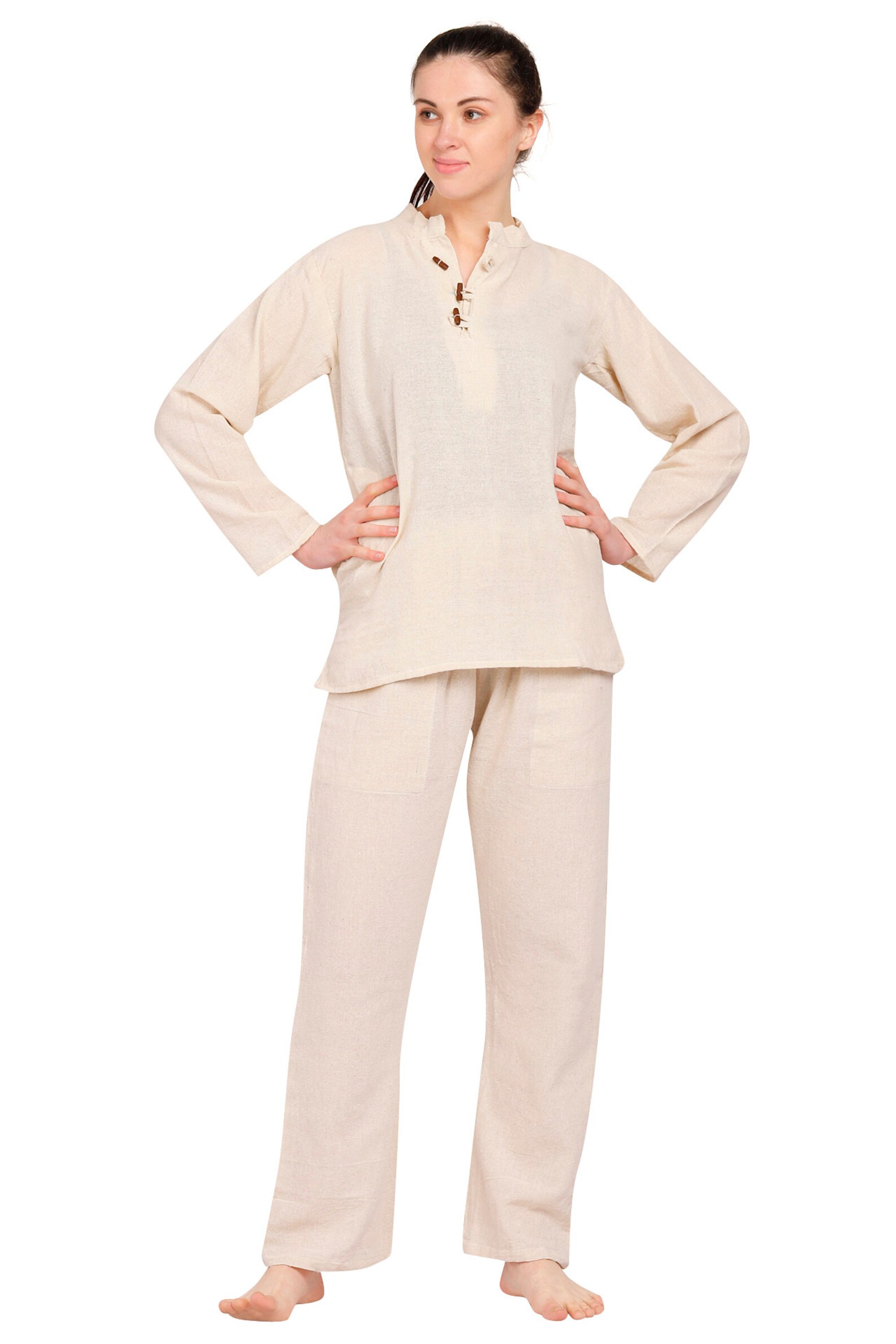 Yoga Kurta/Top Wear Khadi Cotton Meditation Kurta Cotton Etsy