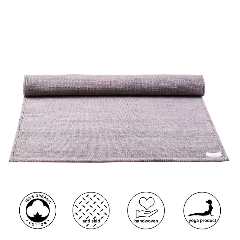Organic Natural Cotton Mat for Yoga Pilates Fitness and Etsy