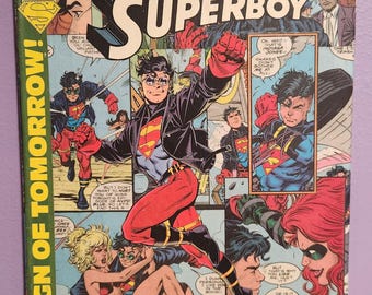 Kolaż z komiksów vintage: Superboy