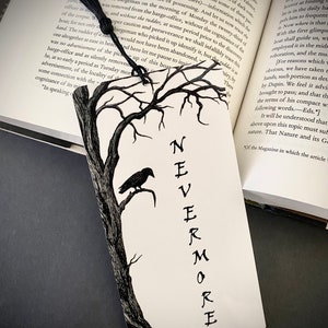 Edgar Allan Poe Raven Bookmark- Dark Academia Gift