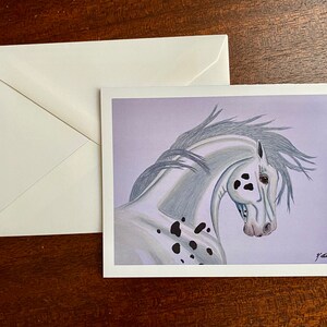 Cartes de voeux cheval Appaloosa vierges, cartes de correspondance, articles de papeterie, cartes pliées de format A2, western