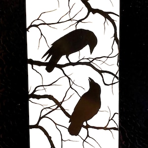 Calamita corvo, calamita da frigorifero, impermeabile, calamita corvidi, regalo per amanti degli uccelli, amici dei corvi, arte del corvo nero, decorazione del nucleo del cottage